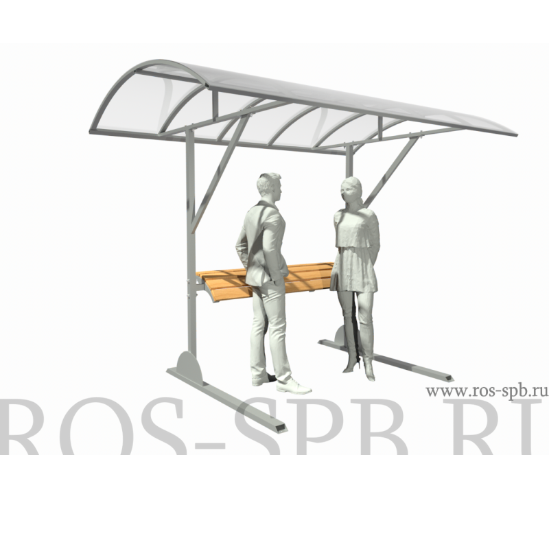 Навес для скамейки из поликарбоната