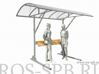 Навес для скамейки из поликарбоната